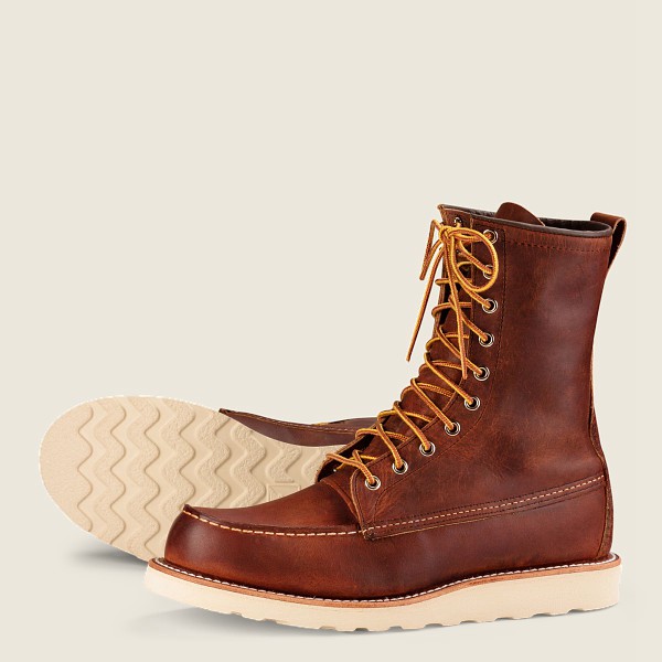 Red Wing Heritage Boots Classic Moc - 8-Inchr Rough & Tough Læder - Brune - Herre 4258-FRDIB